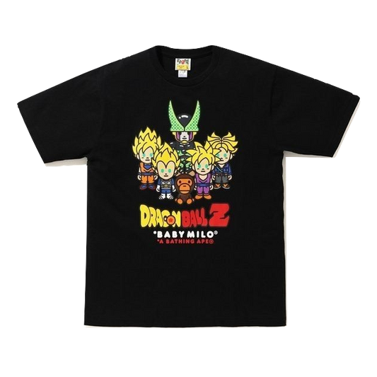 A Bathing Ape x Dragon Ball Z Baby Milo Super Saiyan & Cell Tee - Black - Used Bape