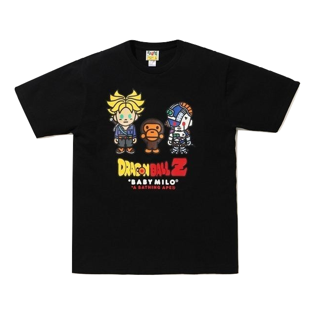 A Bathing Ape x Dragon Ball Z Baby Milo Trunks & Mecha Frieza Tee - Black Bape