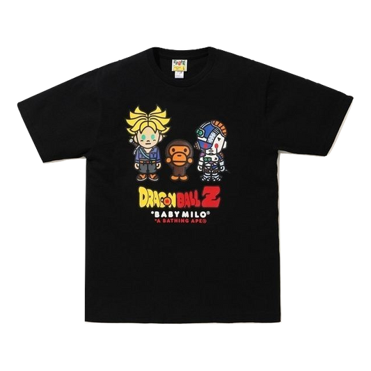 A Bathing Ape x Dragon Ball Z Baby Milo Trunks & Mecha Frieza Tee - Black Bape