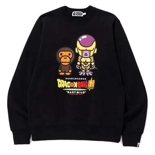 A Bathing Ape x Dragon Ball Super Golden Frieza Crewneck - Black Bape