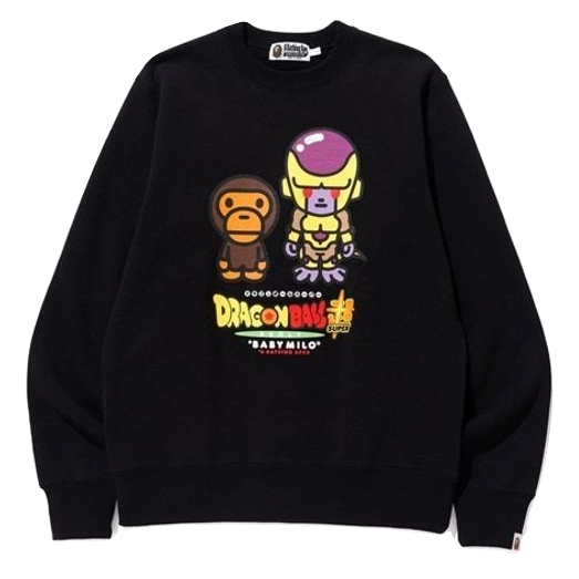 A Bathing Ape x Dragon Ball Super Golden Frieza Crewneck - Black - Used Bape