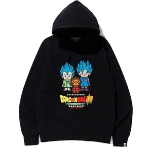 A Bathing Ape x Dragon Ball Super Son Goku & Vegeta Hoodie - Black Bape