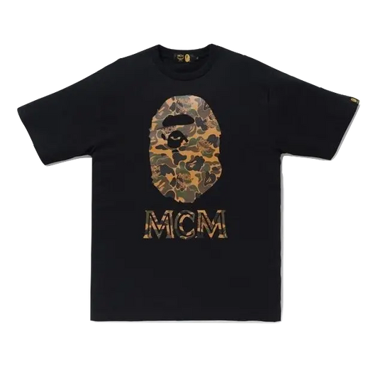 A Bathing Ape x MCM Ape Head Camo Tee - Brown Bape