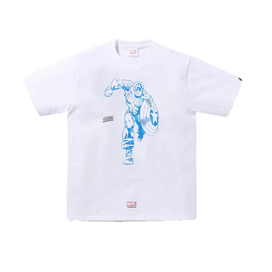 A Bathing Ape x Marvel Comics Captain America Tee - White