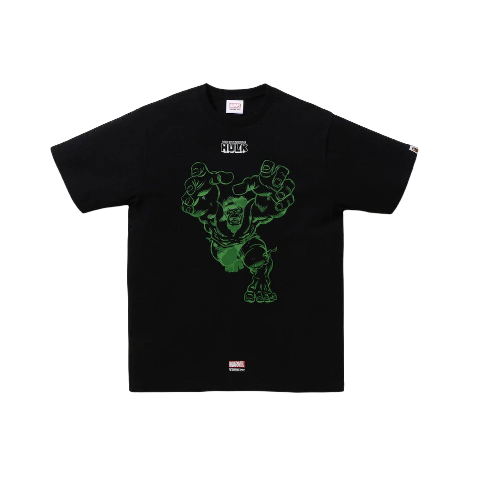 A Bathing Ape x Marvel Comics Hulk Tee - Black Bape