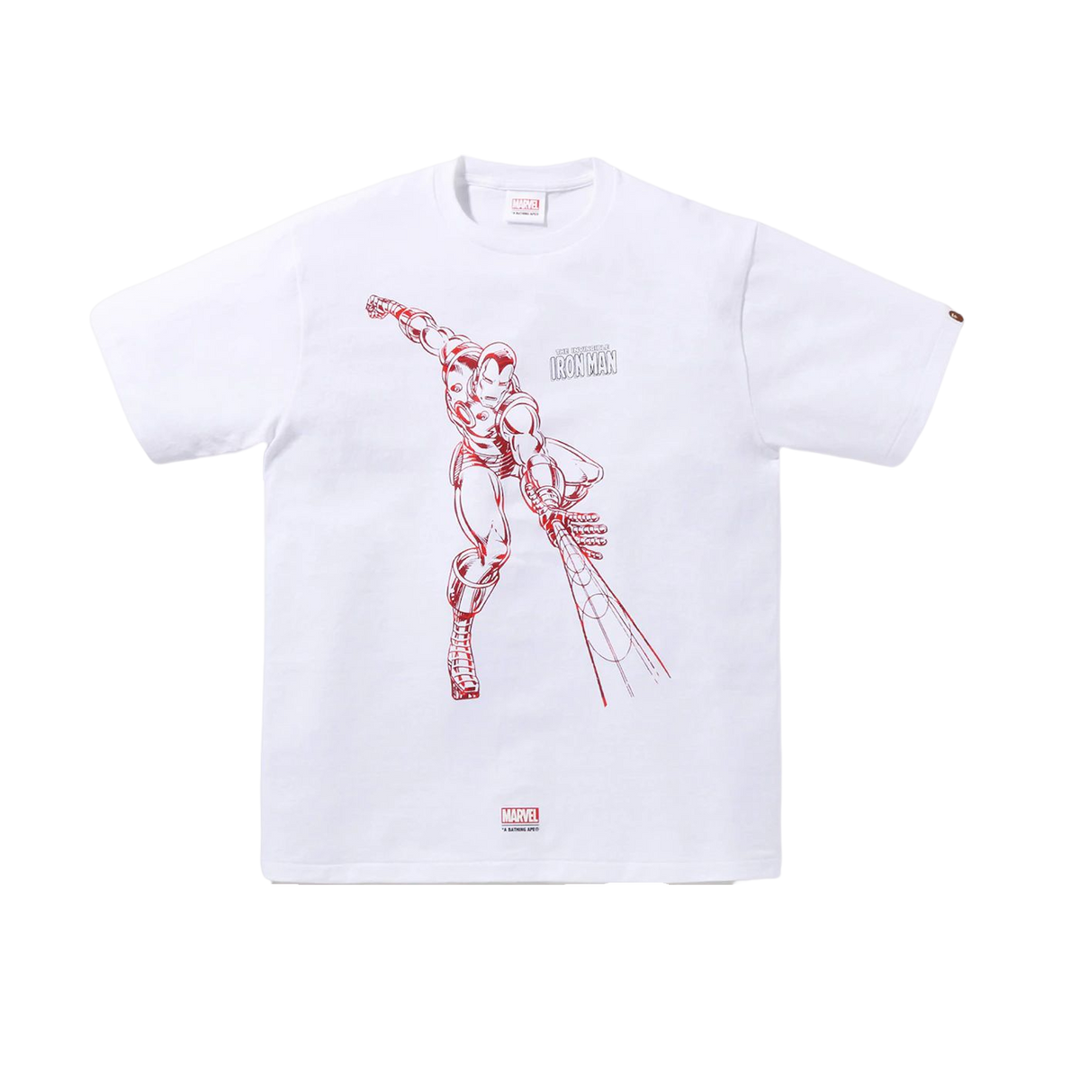 A Bathing Ape x Marvel Comics Iron Man Tee - White Bape
