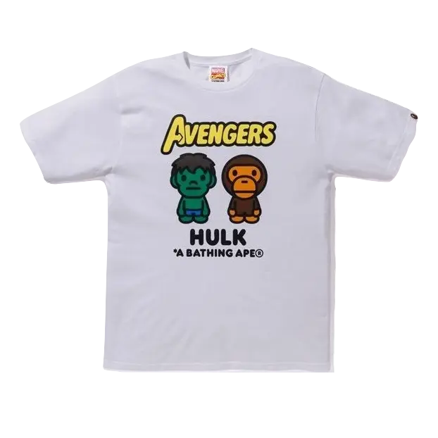 A Bathing Ape x Marvel Milo The Hulk Tee - White Bape