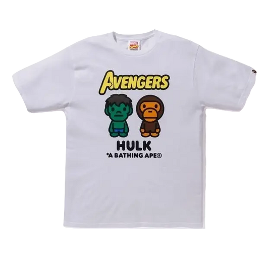 A Bathing Ape x Marvel Milo The Hulk Tee - White Bape