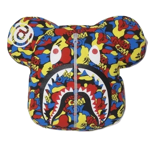 A Bathing Ape Medicom Toy Camo Bear Pillow - Multi Bape