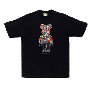 A Bathing Ape Medicom Toy Camo Bear Tee - Black/Multicolor Bape