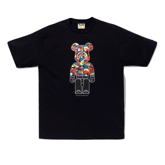 A Bathing Ape Medicom Toy Camo Bear Tee - Black/Multicolor