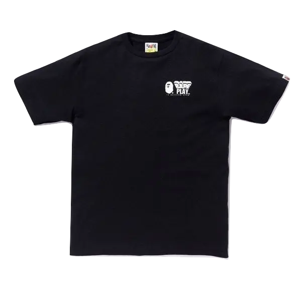 A Bathing Ape x Medicom Toy Camo Logo Tee - Black Bape