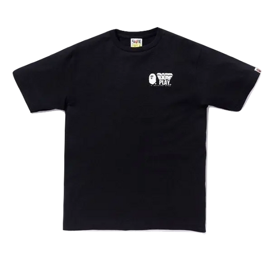 A Bathing Ape x Medicom Toy Camo Logo Tee - Black Bape