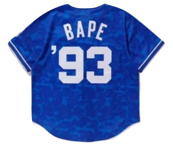 Bape x Mitchell & Ness Dodgers Jersey - Blue Bape