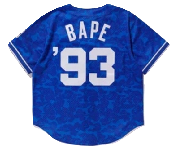 Bape x Mitchell Ness Dodgers Jersey Blue