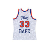 A Bathing Ape x Mitchell & Ness New York Knicks Ewing Jersey - White