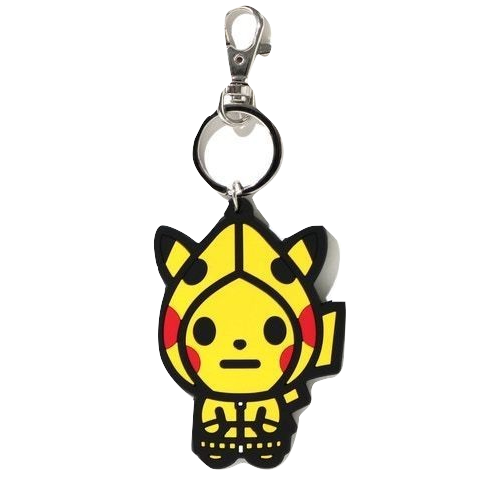 A Bathing Ape Pikachu Keychain - Yellow Bape