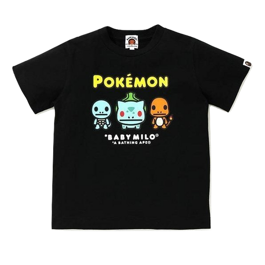 A Bathing Ape X Pokemon 1st Pokemon Tee Kids - Black Bape