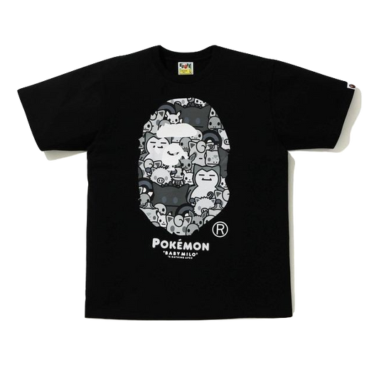 A Bathing Ape X Pokemon Ape Head Tee - Black Bape