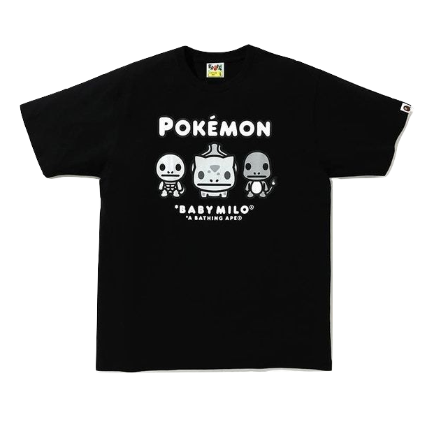 A Bathing Ape X Pokemon 1st Pokemon Tee - Black Bape