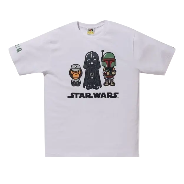A Bathing Ape Star Wars x Bobafett Tee - White Bape
