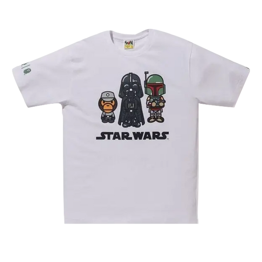 A Bathing Ape Star Wars x Bobafett Tee - White Bape