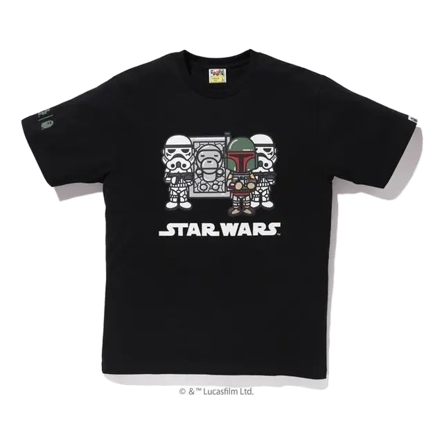 A Bathing Ape Star Wars x Baby Milo Carbonite Tee - Black Bape