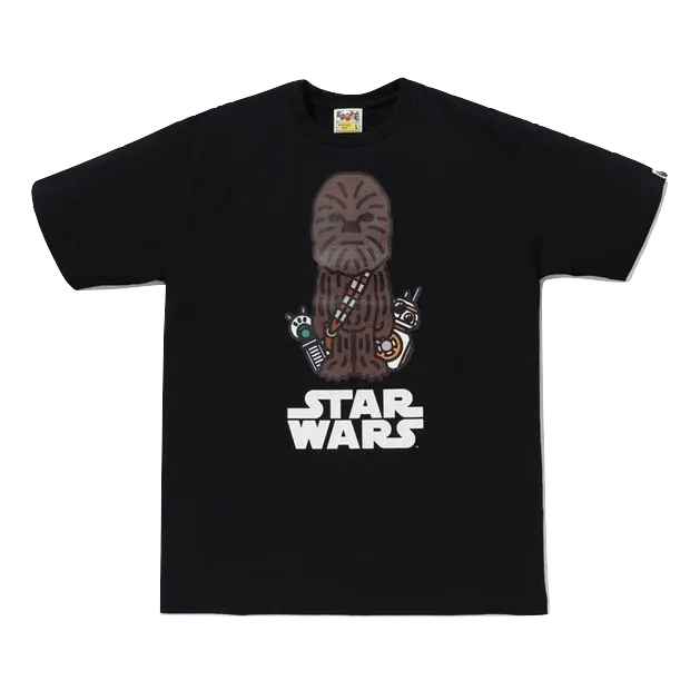 A Bathing Ape x Star Wars Chewbacca Tee - Black Bape