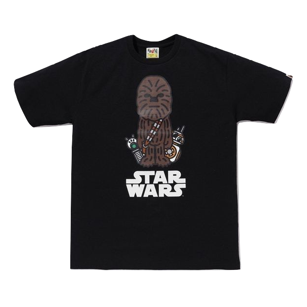 A Bathing Ape x Star Wars Chewbacca Tee - Black