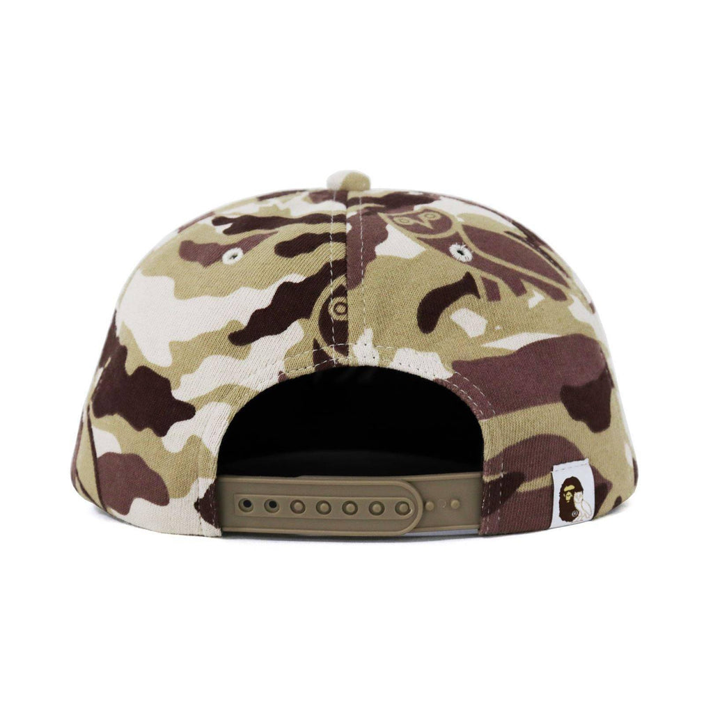 A Bathing Ape X OVO Woodland Camo Snapback Cap - Beige