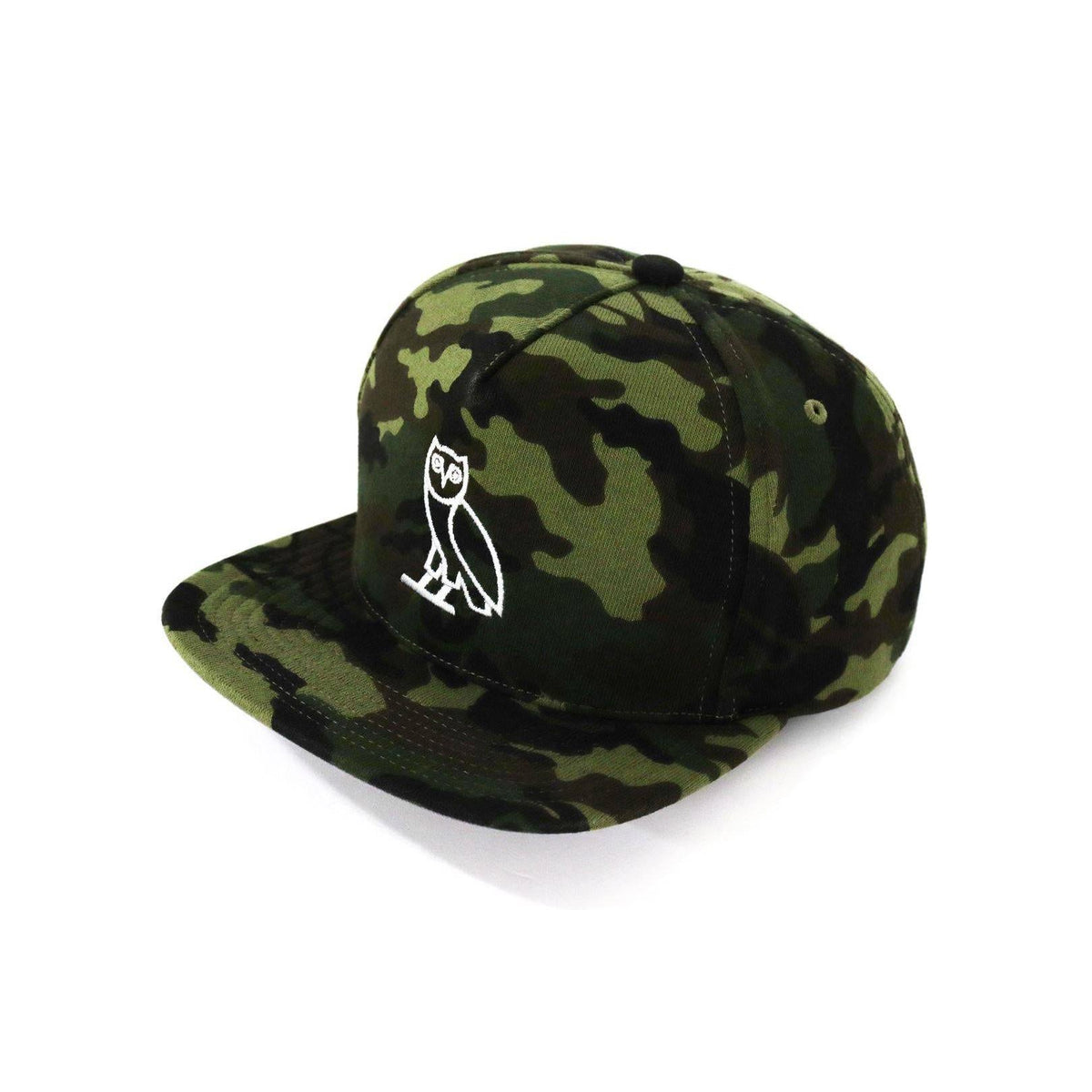 A Bathing Ape X OVO Woodland Camo Snapback Cap - Green Bape