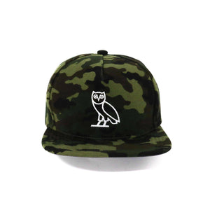 A Bathing Ape X OVO Woodland Camo Snapback Cap - Green Bape