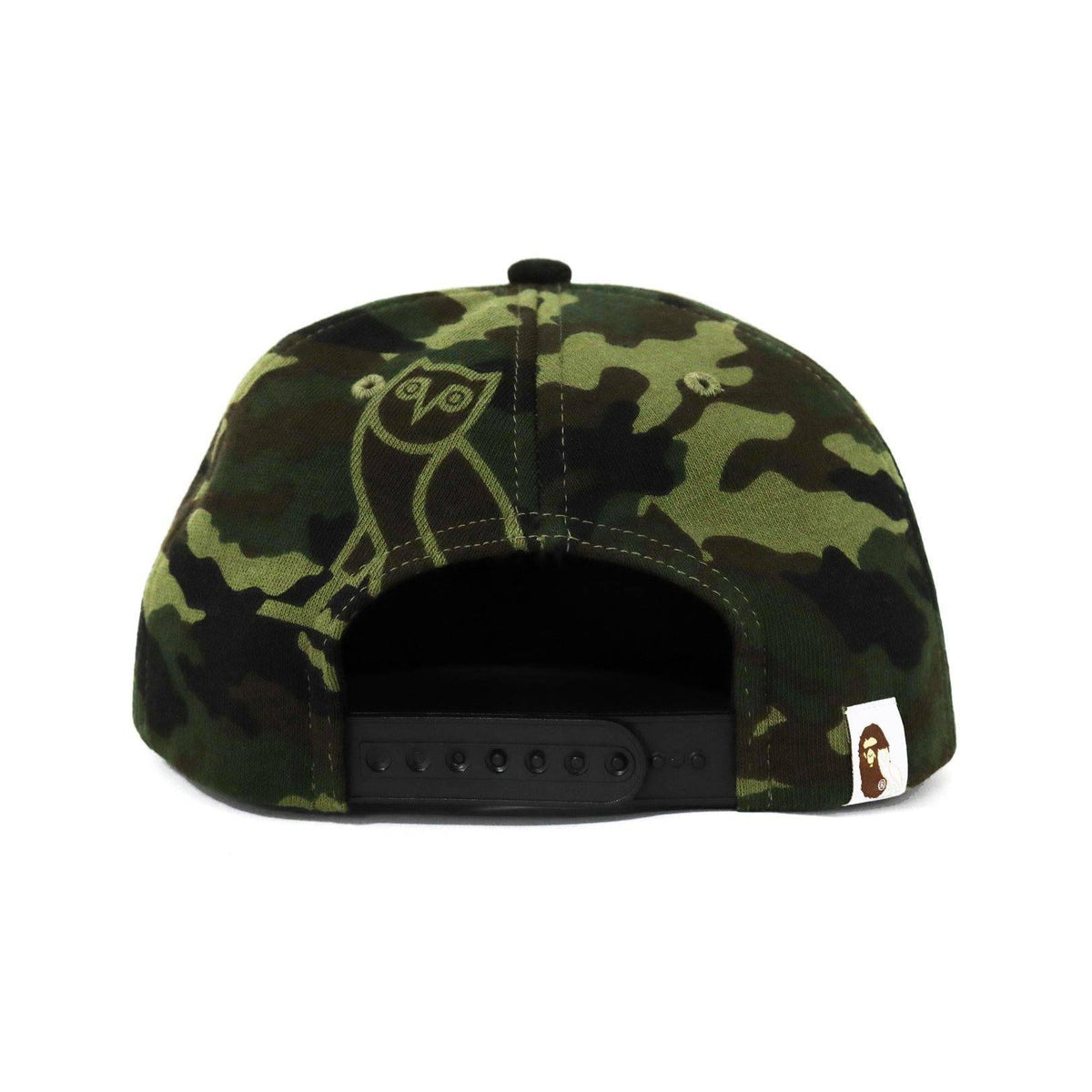 A Bathing Ape X OVO Woodland Camo Snapback Cap - Green Bape