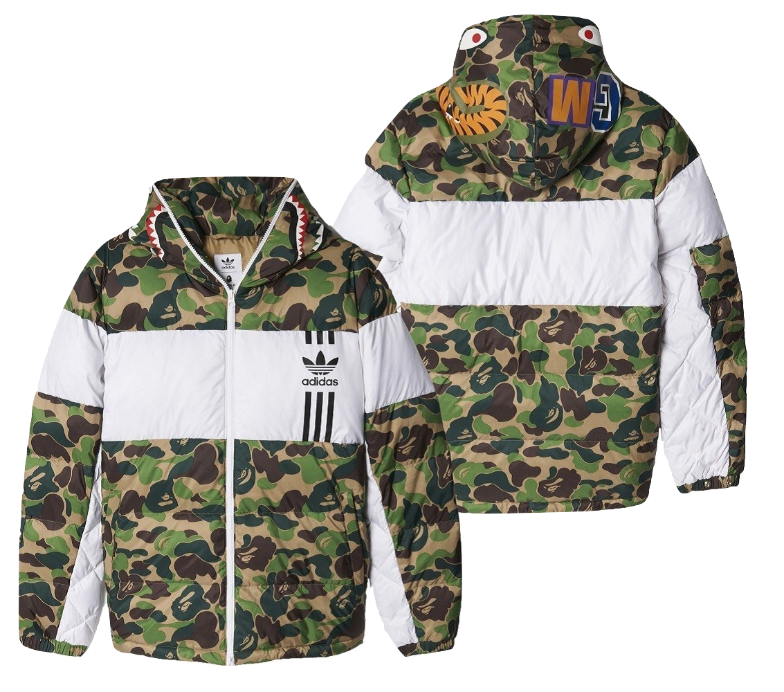Bape x adidas hot sale id96 down jacket