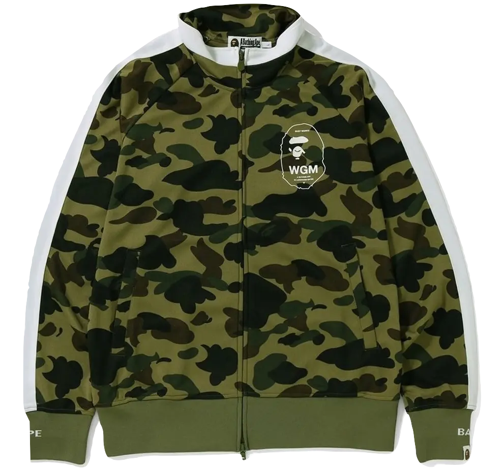 A Bathing Ape 1st Camo Line Jersey Top - Green Bape