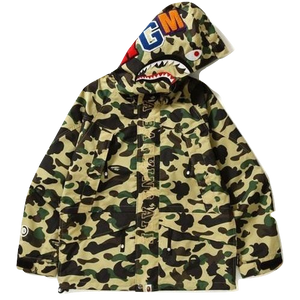 A Bathing Ape 1st Camo Shark Snowboard Jacket - Yellow Camo Bape