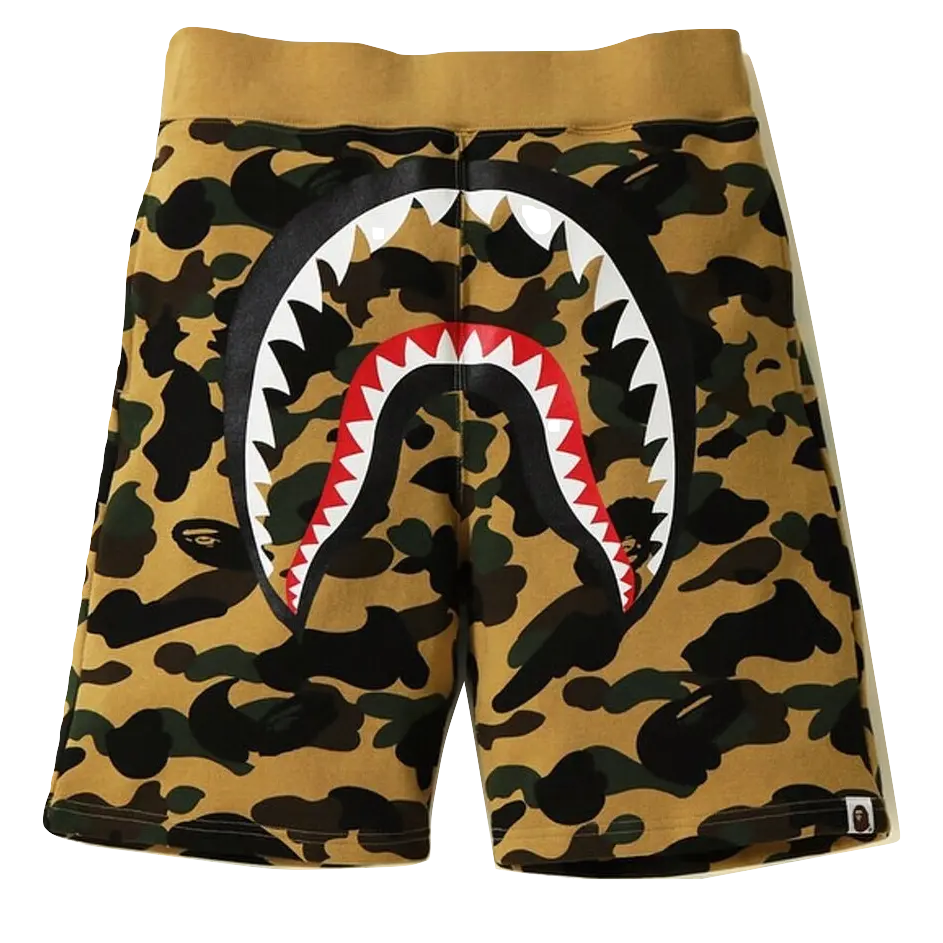 A Bathing Ape 1st Camo Shark Sweat - Yellow Camo Bape