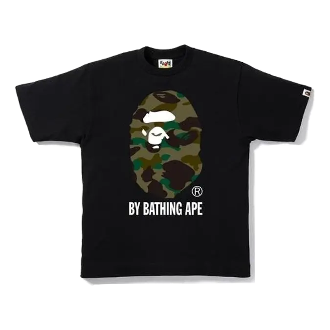 A Bathing Ape 1st Camo By Bathing Tee - Black/Green Camo Bape