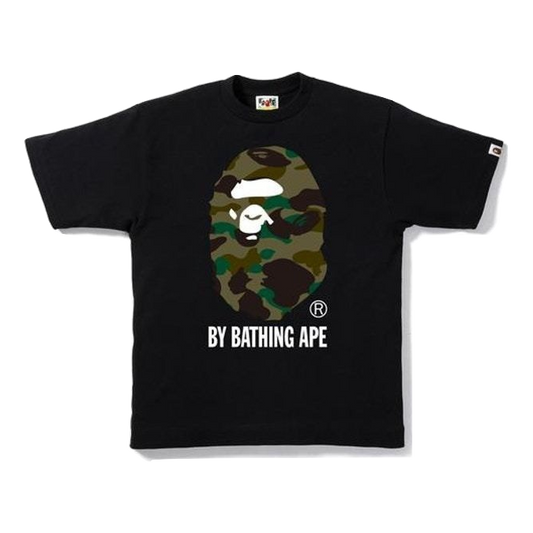 A Bathing Ape 1st Camo By Bathing Tee - Black/Green Camo - Used