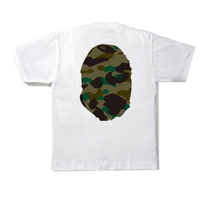 A Bathing Ape 1st Camo Big Ape Head Tee - White/Green Camo Bape