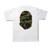A Bathing Ape 1st Camo Big Ape Head Tee - White/Green Camo