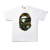 A Bathing Ape 1st Camo Big Ape Head Tee - White/Green Camo