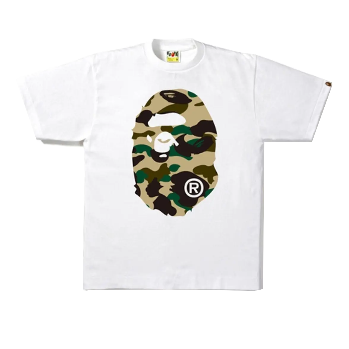 Bape 1st Camo Big Ape Head Tee - White/Yellow Camo Bape