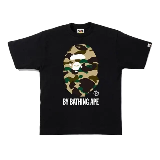 A Bathing Ape 1st Camo By Bathing Tee - Black/Yellow Camo Bape