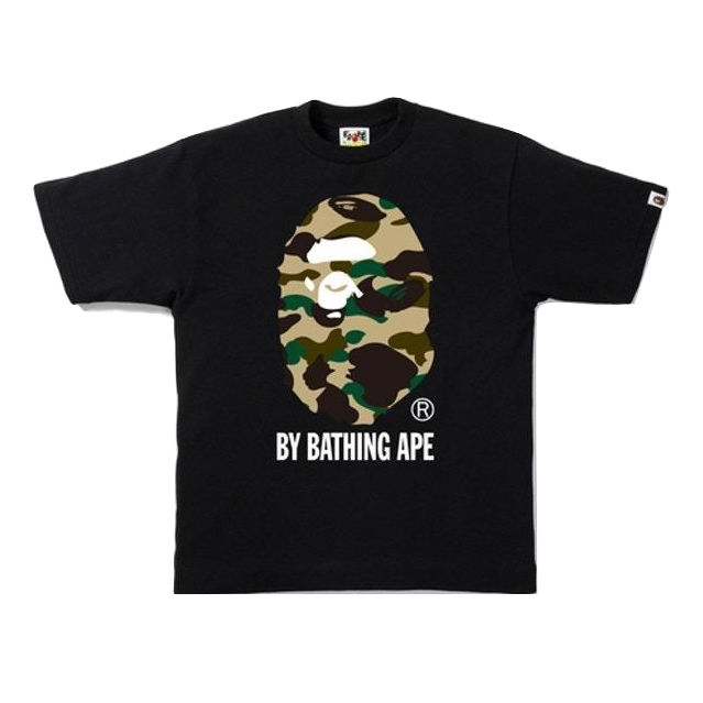 A Bathing Ape 1st Camo By Bathing Tee - Black/Yellow Camo