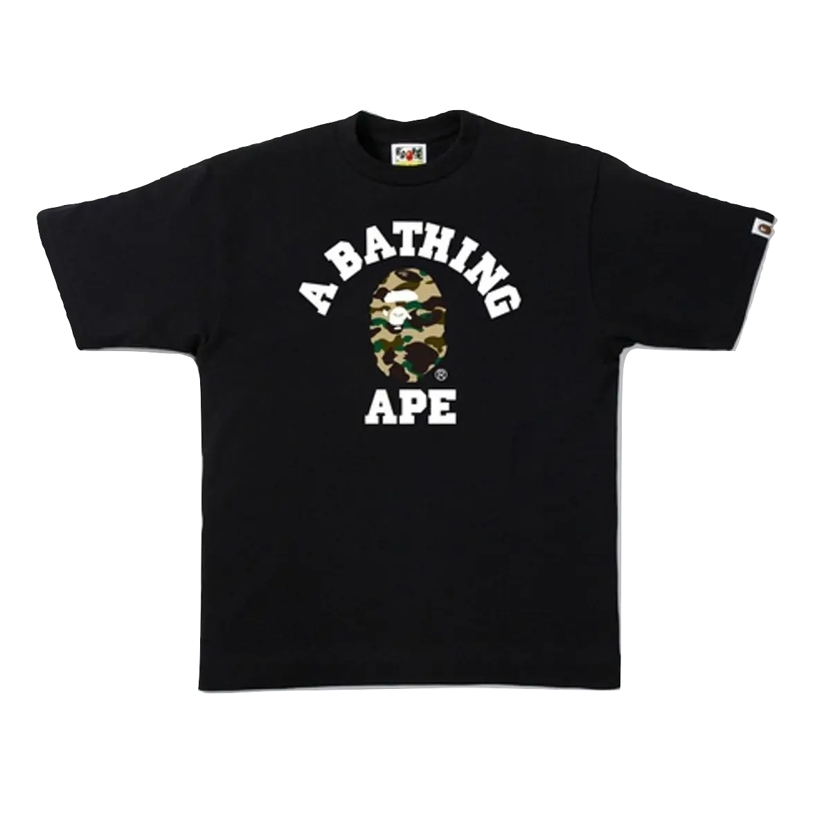 A Bathing Ape 1st Camo College Tee - Black/Yellow Camo Bape
