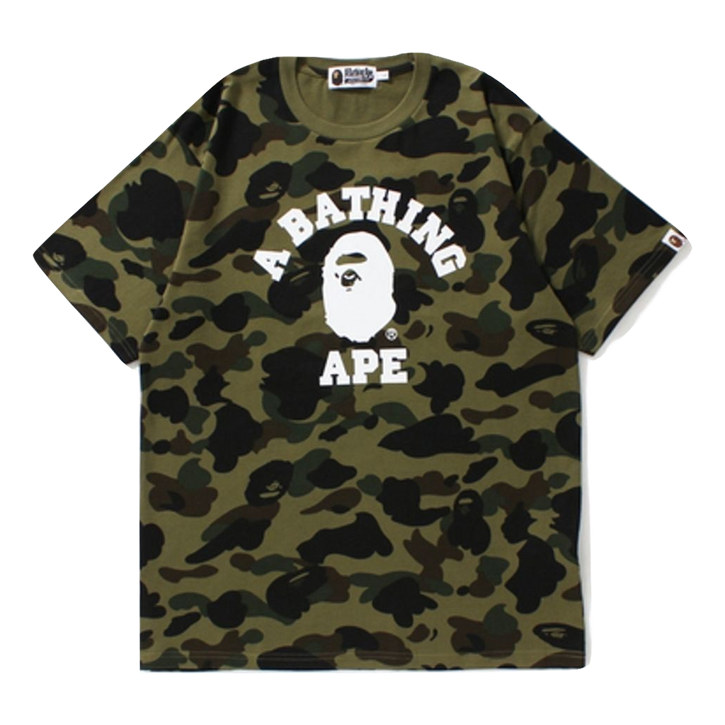 A Bathing Ape 1st Camo College Tee - Green Camo