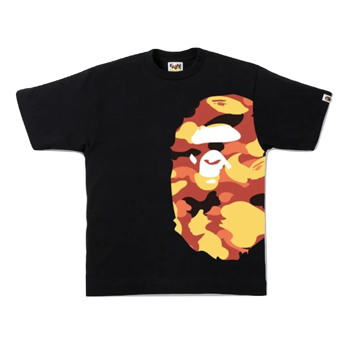 A Bathing Ape 1st Camo Side Big Ape Tee - Black/Orange Camo Bape