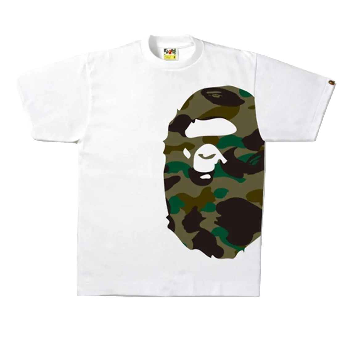 A Bathing Ape 1st Camo Side Big Ape Tee - White/Green Camo Bape