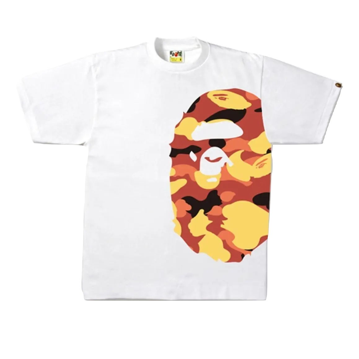 A Bathing Ape 1st Camo Side Big Ape Tee - White/Orange Bape
